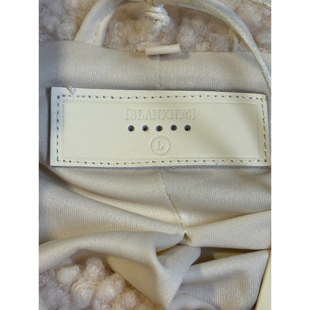 BLANKNYC Faux Suede Sherpa Jacket Womens Large Brown Cream‎ Mixed Media Zip NWT - Picture 9 of 16